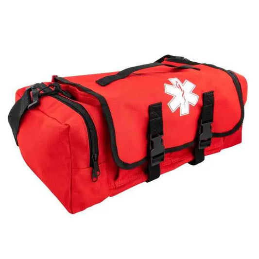 Red emergency medical response bag with Star of Life, part of LINE2design Emergency Aid Responder Kit