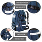 Navy blue LINE2design Emergency Medical Backpack with reflective stripes and buckles