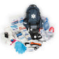 Black LINE2design Emergency Medical Backpack with medical supplies and survival gear