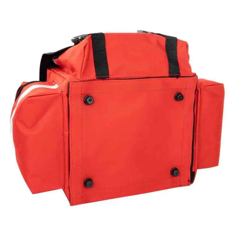 Red duffel bag with black straps for LINE2design Emergency Medical First Responder Kit