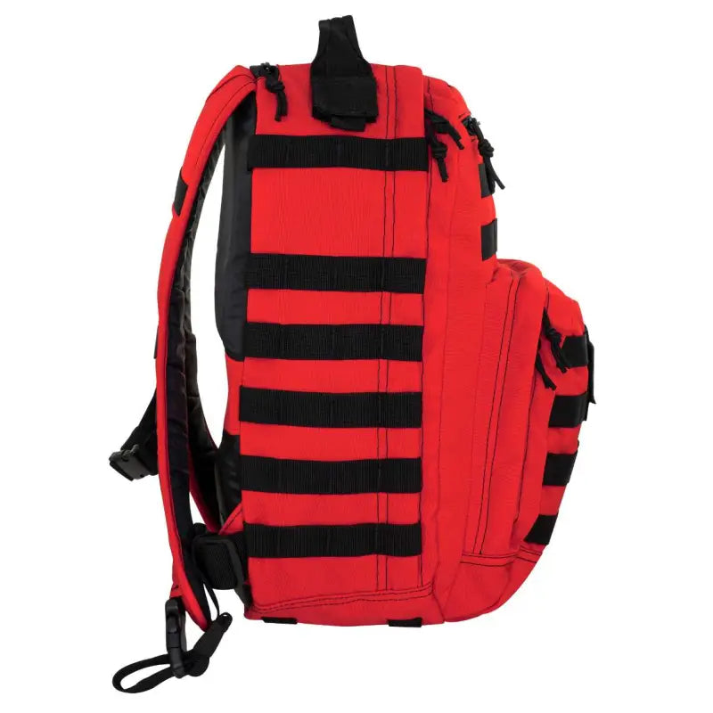 Red Tactical MOLLE Backpack with Black Stripes for Line2Design Emergency Medical Kit