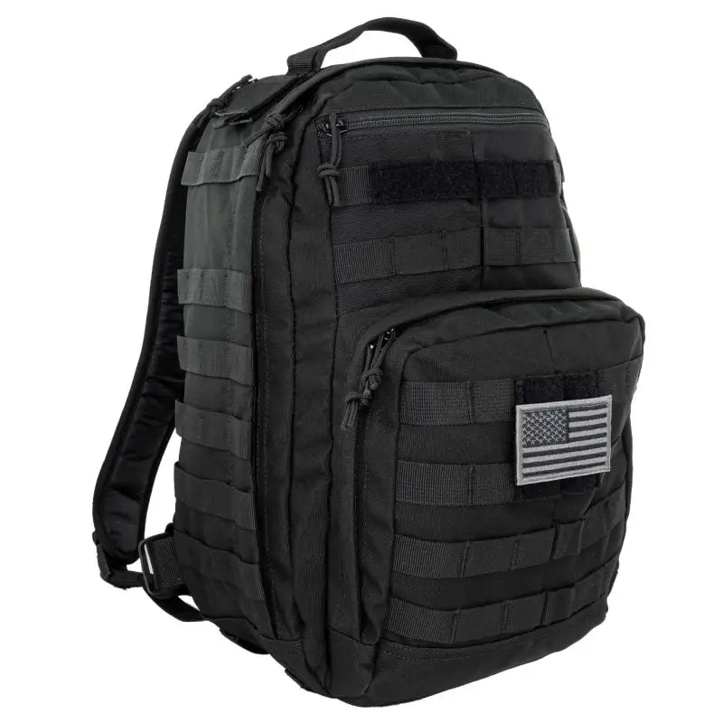 Black Tactical MOLLE Backpack with American Flag Patch for LINE2design Emergency Medical Kit