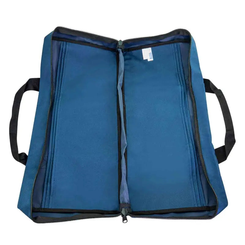 Blue zippered carrying case with black handles for Line2design EMS Medical Cervical Extrication Collars