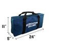 Blue Duffle Bag with Extrication Collars Text and Zippered Pockets by LINE2design EMS Medical