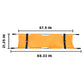 Orange stretcher emergency foldaway with black straps and metal poles by Line2design EMS Portable