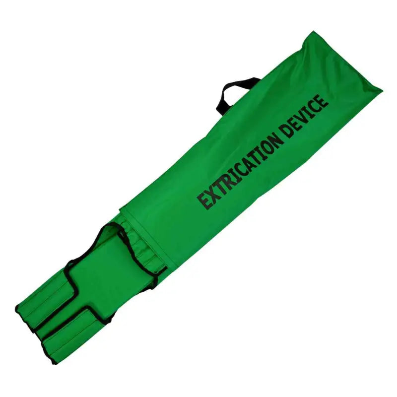 Green canvas bag labeled Extrication Device from LINE2design KED Extrication Device kit