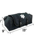 Black LINE2design Medical EMS Bag with Star of Life, Buckle Closures, and Zippered Pockets