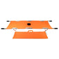 Orange Line2design Folding Stretcher with black poles and carrying handles