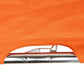 Metal pole attached to orange fabric of LINE2design Folding Stretcher with case