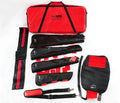 Red and black carrying case with sleeves for LINE2design Heavy Duty Emergency Fracture Immobilization