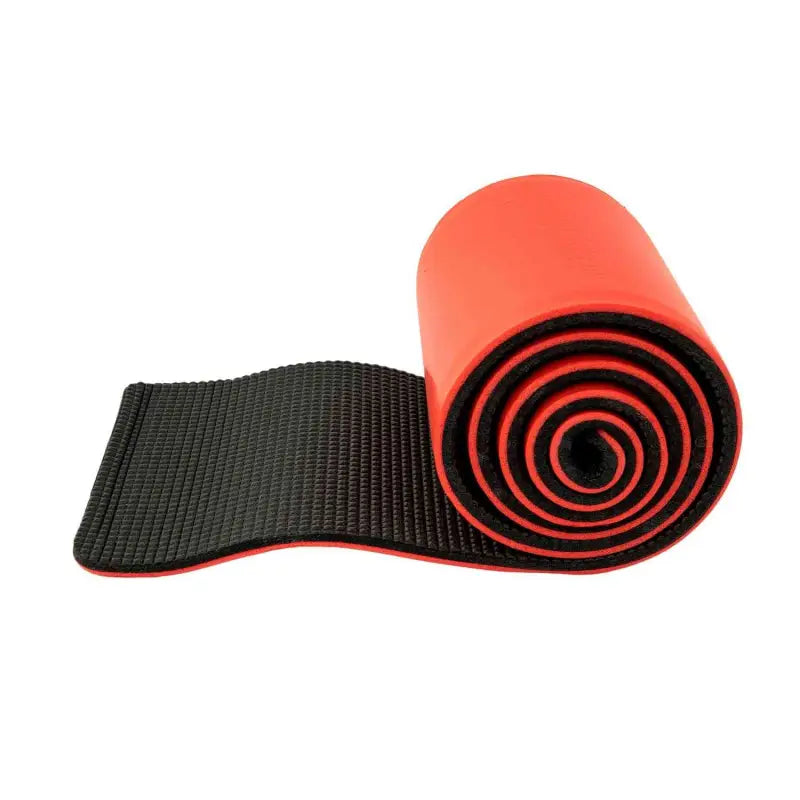 Rolled-up black and red exercise mat for LINE2design Medical EMS Flex Roll Splint