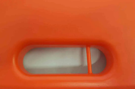 Orange plastic slot on LINE2design Medical Spinal Immobilization Lightweight Backboard