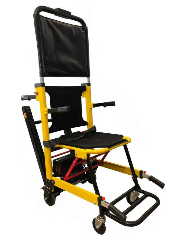 Yellow and black Line2design Battery track stair chair for motorized climbing