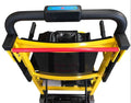 Black and yellow track stair chair hand truck with red support bands for Line2design battery