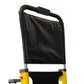 Yellow and black wheelchair with fabric backrest for LINE2design Battery Track Stair Chair