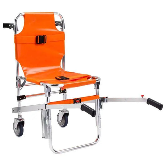 Orange Emergency Evacuation Wheel Stair Chair with Quick Release Buckle and Handles