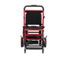 Red and black folding transport wheelchair for LINE2design mobile stair lift climber