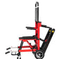 Red and black LINE2design mobile stair lift climber with tracked wheels for easy ascent