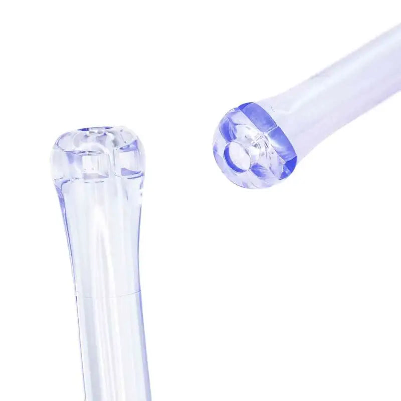 Clear glass rod with blue end in LINE2design Yankauer Oral Suction Clear Tubing Latex Free