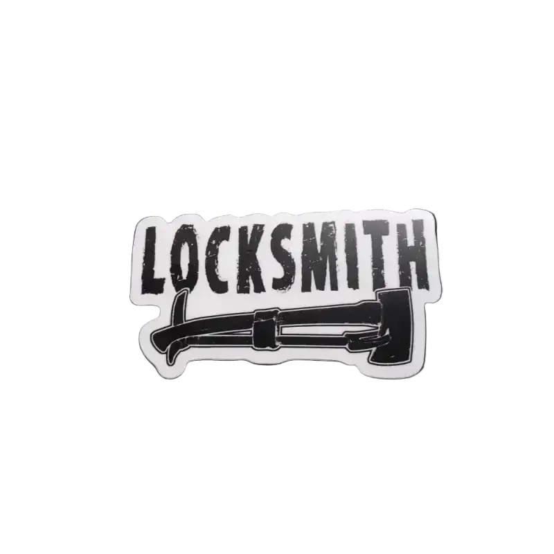 Locksmith Helmet Decal with tools in durable vinyl for locksmith helmets