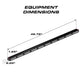 Long black Feniex Quantum 2.0 1000 Stick Light light bar with dimensions for first responders