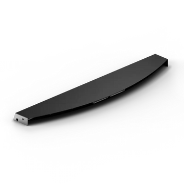 Long curved dark gray metal strip for Feniex Quantum 2.0 interior rear light bar