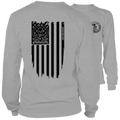 Long sleeve hi-vis t-shirt featuring the Molon Labe Ghost Flag graphic design