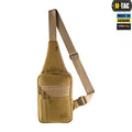 Tan M-Tac Concealed Carry Sling Bag Elite Gen.IV with adjustable strap and zippered compartments