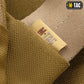 M-TAC brand label on tan tactical fabric of M-Tac Concealed Carry Sling Bag Elite Gen.IV