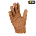 Tan M-Tac Gloves Assault with synthetic leather, reinforced palm, and knuckle protection
