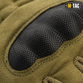 Tactical glove with knuckle protector in olive fabric, M-Tac Gloves Assault style