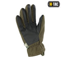 Tactical M-Tac Gloves Fleece Thinsulate in olive green with black palm reinforcement