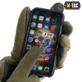 Gloved hand using an iPhone shows M-Tac Gloves Fleece Thinsulate in action