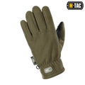Olive green M-Tac Gloves Fleece Thinsulate tactical gloves with branding