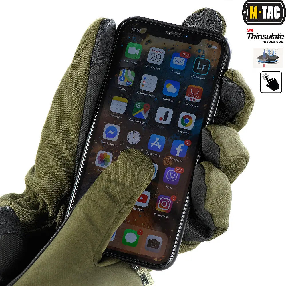 M-Tac Gloves Soft Shell Thinsulate - Winter Gloves