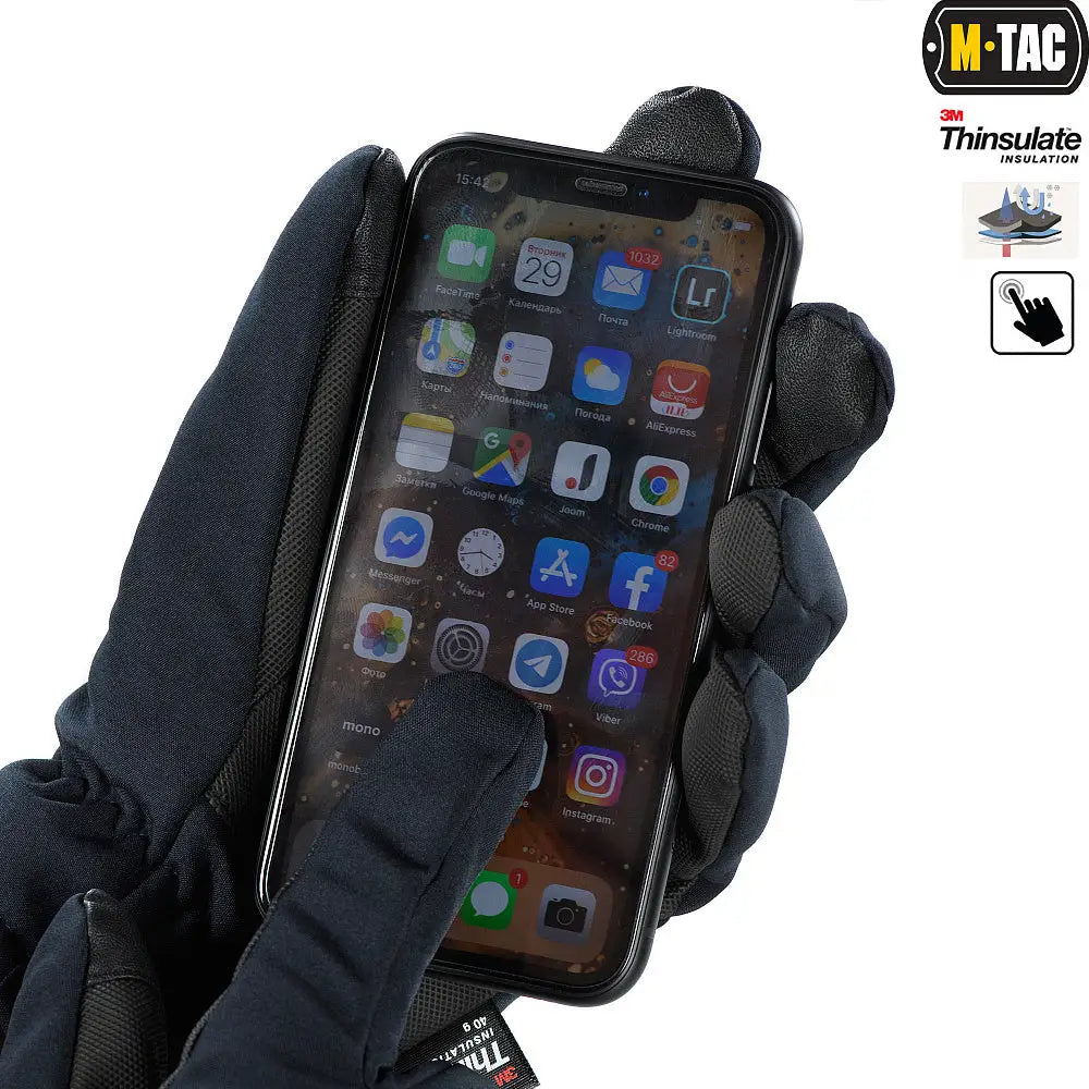 M-Tac Gloves Soft Shell Thinsulate - Winter Gloves