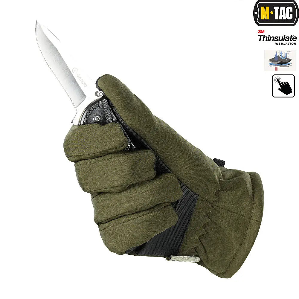 M-Tac Gloves Soft Shell Thinsulate - Winter Gloves