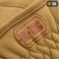 M-Tac logo on tan knitted fabric of M-Tac Gloves Scout Tactical Mk.2 synthetic leather gloves