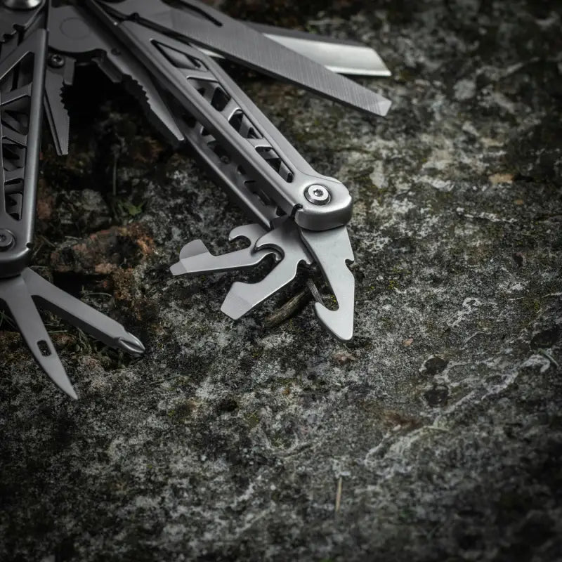 M-Tac Multitool Type 3 Grey with various folding implements and blades, compact multitool fits