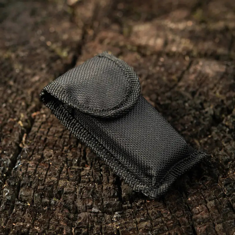 Black nylon pouch with flap closure for M-Tac Multitool Type 6 in Black/Olive