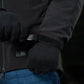 Black tactical glove with adjustable wrist strap for M-Tac Soft Shell Jacket use