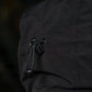 Black zipper pull detail on M-Tac Soft Shell Jacket with two shoulder pockets