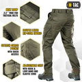 Olive green M-Tac Tactical Pants Aggressor Gen.II Flex with reinforced features and pockets
