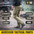 Khaki Tactical Pants Aggressor Gen.II Flex with multiple pockets and duty gear