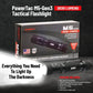 PowerTac M5 Gen3 tactical flashlight with 2030 lumens and magnetic charging port