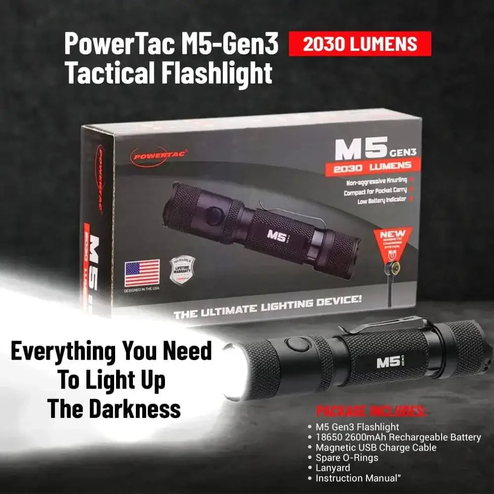 M5 Gen3 - 2,030 Lumen EDC Flashlight - Chief Miller Apparel