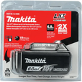 Makita BL1860B 18V LXT® Lithium-Ion 6.0Ah Battery Pack with Star Protection in retail packaging