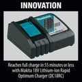 Makita BL1860B Charger for 18V LXT® Lithium-Ion Batteries with Star Protection Features
