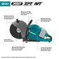 Makita GEC01PL4 80V XGT Brushless Power Cutter with electric brake and teal housing