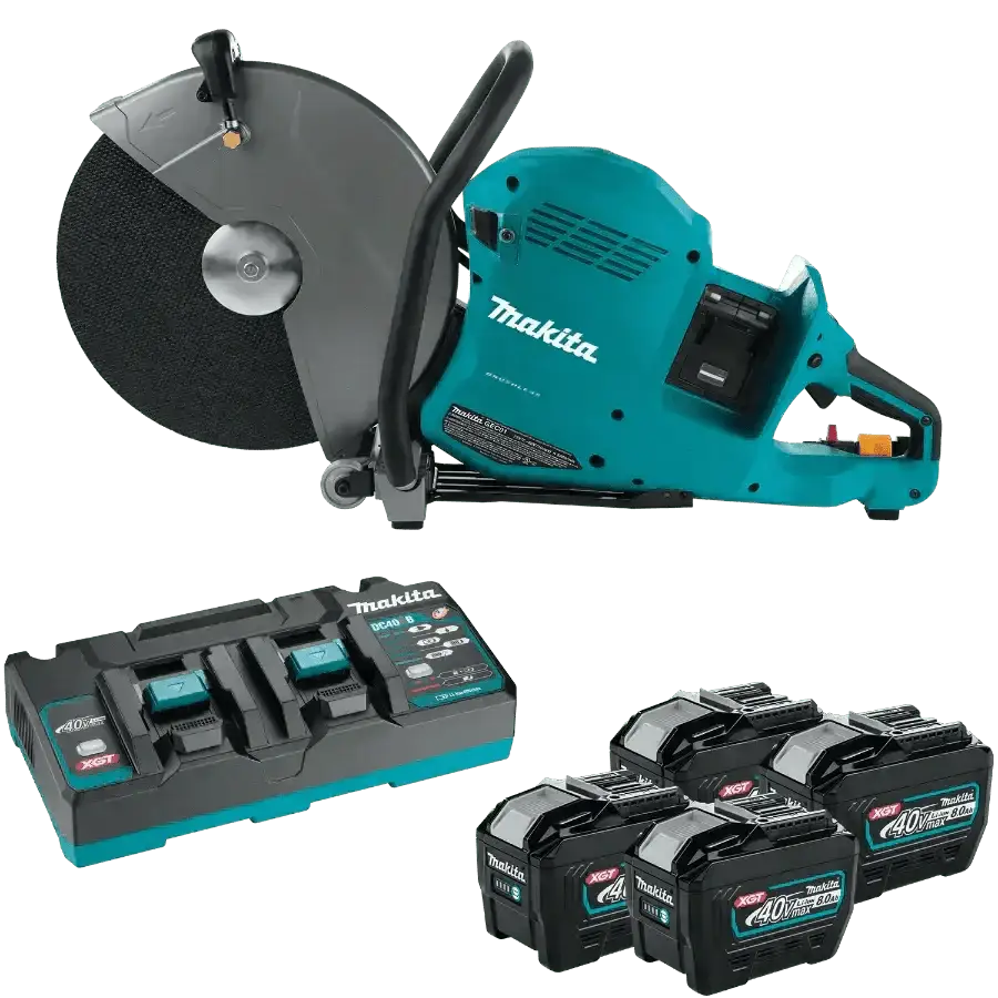 Makita GEC01PL4 80V max (40V max X2) XGT® Brushless 14" Power Cutter Kit with 4 Batteries, AFT®, Electric Brake (8.0Ah) - Chief Miller Apparel